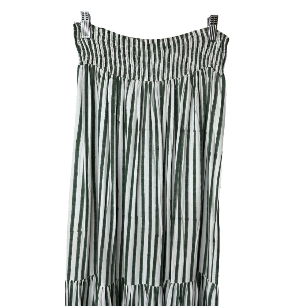 Emerson Fry NEW Juniper Green Stripe Linen Paper Bag Belted Trouser Pant M/L - Picture 5 of 12